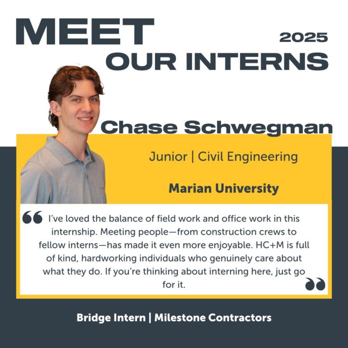 Chase Schwegman, Bridge Intern at Milestone Contractors