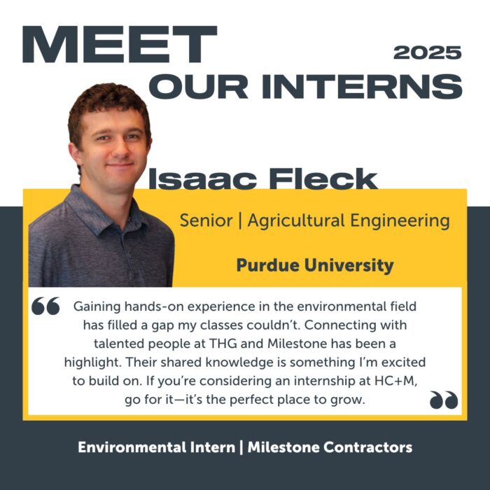 Isaac Fleck, Environmental Intern at Milestone Contractors