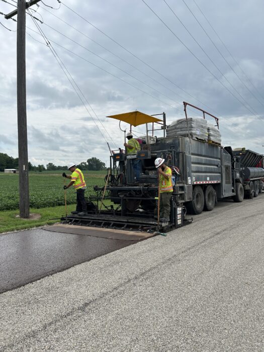 Evergreen Roadworks™ applies the final stage of AMISEAL™ cape seal